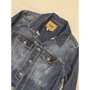 Paige Women’s Blue Jean Denim Jacket Size Medium Blue Button Down